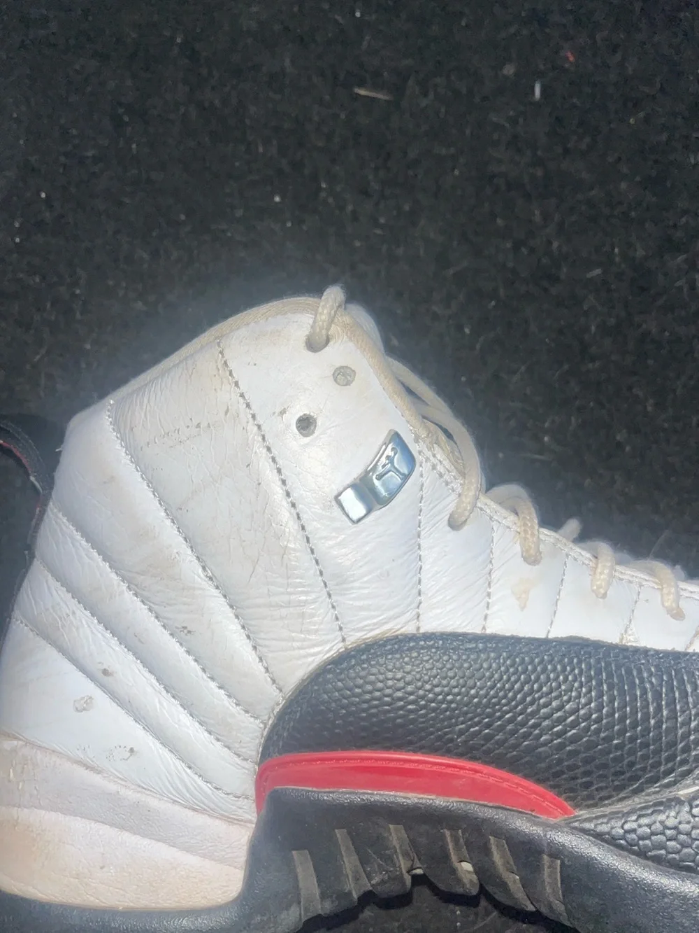 Jordan Men’s White/Black with Red Accent High-Top Sneakers